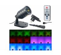 Lunartec : Projecteur laser télécommandé à 12 LED et 8 effets lumineux LP-500 G