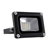 Projecteur LED 10 W - 1000 lm - Super lumineux - Projecteur extérieur - IP66 - Étanche - Lumière du jour 5000 K - Idéal pour un jardin, un garage, un hôtel, etc., blanc chaud,