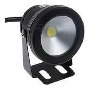 Projecteur LED 10 W 12 V étanche à lentille plate pour extérieur, fontaine, étang, blanc （Pas de contrôle à distance）