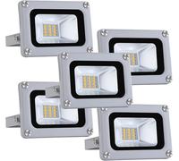 Projecteur LED 10w Extérieur Ip65 Projecteur De Sécurité étanche 6500k 800lm Éclairage Extérieur Super Lumineux pour Garage Porche Arrière-Cour Jardin Terrain De Jeu, 5pack, 10W