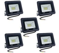 Projecteur LED 10W LEDs Eclairage Exterieur 850LM IP66 Imperméable spot led exterieur Super Brillant Eclairage Extérieur Blanc Chaud 3000k Spot LED Extérieur pour Jardin, Patio, Garage, 5 Pièces