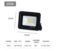 Projecteur LED 120° 10W - 200W Full W Projecteur étanche haute luminosité éclairage extérieur IP65 éclairage de sécurité extéL103
