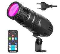 Projecteur LED, 15W RGB 4 en 1 Disco Party Light, 4 Modes Miroir Spotlight Spot LED avec Télécommande, Spots Disco pour Fête, Club, Mariage, Bar