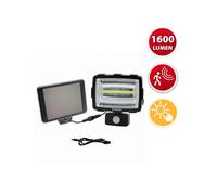 Projecteur LED 1600 Lumen A Recharge Solaire, Avec Détecteur de Mouvement Auvent