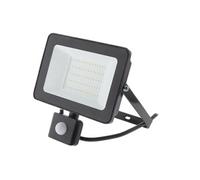 Projecteur led 50w 5000lm noir - ip65 - avec detecteur Zenitech 499986