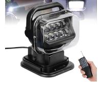 Projecteur LED 50W Avec Télécommande Pour Camion, Rotation À 360° Pour Extérieur, Projecteur Longue Portée/Travail/Antibrouillard LED, Projecteur Marin À Fixation Pour Bateau(Noir)