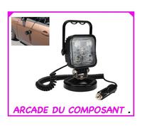 Projecteur LED avec base magnétique - Velleman - 15 W - Noir - 7500 K - 120°