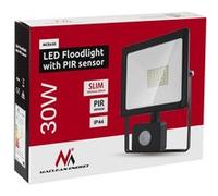 Maclean MCE630 Projecteur LED avec détecteur de mouvement PIR 30W 2400 lumen éclairage extérieur Spots Slim IP44 étanche aux éclaboussures (30W, blanc chaud 3000K) [classe énergétique A ++] (71719)