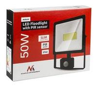 Projecteur LED avec détecteur de mouvement PIR Maclean 4000 lumens d'éclairage extérieurspots slim IP44 résistant aux éclaboussures (50W, blanc froid 6000K) G