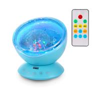 Projecteur LED avec haut-parleur Bluetooth, produit l'image colorée d'un ciel étoilé ou des vagues de l'océan, fonction commande vocale, USB