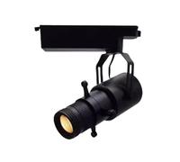 Projecteur LED Avec Télécommande Sans Fil, Variable 2.4G, Profil 15W 20W, Mise Au Point Manuelle, Lumière Coupée For Fête Sur Scène(6000K,20W black track lamp)