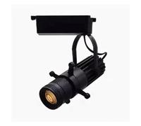 Projecteur LED Avec Télécommande Sans Fil, Variable 2.4G, Profil 15W 20W, Mise Au Point Manuelle, Lumière Coupée For Fête Sur Scène Facile à Installer(3000K,15W black track lamp)