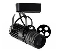 Projecteur LED avec température de couleur et zoom réglables, idéal pour l'éclairage du théâtre et du café