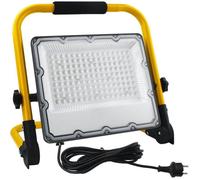 Projecteur LED Chantier 100W - Éclairage de Chantier Puissant et Étanche IP66,Lumière Blanche 6500K, 10000 Lumens avec Prise Schuk