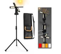 Projecteur LED Chantier Solaire Rechargeable 13200 mAh avec Trépied et Sac de Transport, Lampe de Chantier à Intensité Variable en Continu 8000 Lumens, Blanc/Chaud/Naturel (SOS) (Standard)