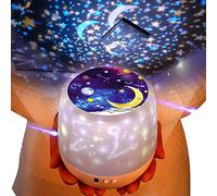 Projecteur LED ciel étoilé - Projecteur de ciel étoilé - Projecteur LED - Lampe océan - Projecteur de lumière étoilée - USB - 6 films de projection - Rotation à 360 ° - Pour chambre d'enfant