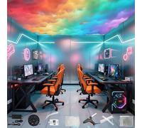 Projecteur LED Cloud Light Thunder de 4,88 m (16 Pieds) avec Effet 3D créatif, Compatible avec Les Murs, Application et synchronisation Musicale, pour Plafond.