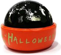 Projecteur LED de Halloween de 16 cm, décoré d'un cadran noir et d'une base orange - Varzi el Halloween depuis 1956
