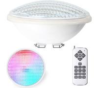 Projecteur LED de piscine 12 W, PAR56, étanche IP68, RGBW, 12 V CC/CA, projecteur subaquatique multicolore avec télécommande, 7 couleurs