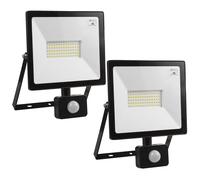 PROJECTEUR LED DÉTECTEUR DE MOUVEMENT SLIM IP44 50W BLANC NEUTRE 4000K [EEK: F]