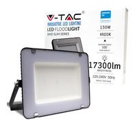 Projecteur LED d'extérieur avec puce Samsung 150 W de couleur noire imperméable, lumière blanche froide