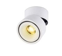 Projecteur LED d'intérieur 7 W 10 W 12 W 15 W, plafonnier réglable à 360 °, éclairage COB monté en surface, LED 10 x 10 cm, lampe murale pour magasin de vêtements, blanc 3000 K-6000 K (couleur :