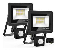 Projecteur LED Exterieur Detecteur de Mouvement 20W 24 LED Projecteur IP65 Etanche 6500K 220v Spot Paquet de 2