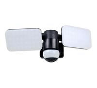Projecteur LED extérieur ELRO LF70 Duo détecteur de mouvement 2 x 10W 1200 lm éclairage de sécurité IP54 étanche Noir
