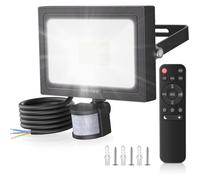 Projecteur LED extérieur - RUSSBOY - Meikee - 60W 5640 lm - Détecteur de mouvement 6-12 m - Télécommande, IP66