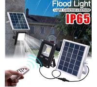 Projecteur LED extérieur solaire TEMPSA 10W avec panneau solaire 2W 6V et télécommande