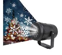 Projecteur LED Flocon de neige de Noël, projection de chute de neige rotative avec télécommande éclairage décoratif extérieur paysage, éclairage décoratif pour Noël vacances fête mariage terrasse