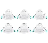 Projecteur LED Intégré 4,8W 4000K Non-Dimmable Blanc IP44 - Pack De 6 - 90025