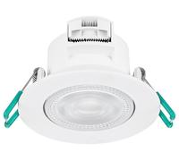 Projecteur LED Intégré 5,5W, 4000K, Dimmable, Blanc, IP44 - Pack De 3 - 90030