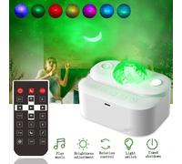 Projecteur LED Laser de ciel étoilé et de lune, luminaire décoratif d'intérieur avec haut parleur Bluetooth