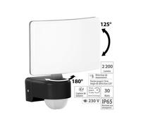 Lunartec Projecteur LED avec détecteur de mouvement PIR - 2200 lm - 30 W - Blanc