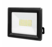 Projecteur LED Noir 30W, 3300 lumens, IP65, 4000K Blanc-neutre, connecteur rapide, fixation orientable 3D - Tibelec