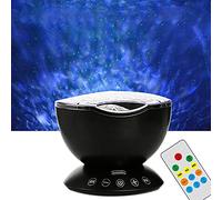 Projecteur LED Océan, Lampe à Motif d'eau, Projecteur Ciel éToilé, avec Haut-Parleur,Black