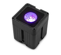 Eclairage et jeux de lumière Beamz Pro KUBE20BK Projecteur LED PAR Uplight sur Batterie IP65 - Noir, 20 Watts, RGBWA-UV, Autonomie 12H