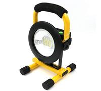 PROJECTEUR LED PORTABLE RECHARGEABLE TRAVAIL SUPER PUISSANTE ET LUMINEUSE 30W 2400 LUMENS LAMPE SANS FIL CHANTIER GARAGE TRAVAUX PÊCHE BRICOLAGE NUIT CE ROHS IP65 + 3 BATTERIES + CHARGEUR SECTEUR...