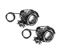 Projecteur LED pour Moto avec œil D'ange, Lumière Clignotante étanche IP68, Faisceau Haut et Bas - Super Lumineux, 3 Modes D'éclairage pour Voiture, Camion, Bateau