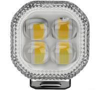 Projecteur LED pour moto pour aluminium Jaune IP67 Projecteur | Anneau RGB multicolore, double faisceau /jaune, design compact, effet visuel unique, personnalisation totale