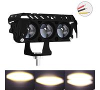 Projecteur LED pour moto pour clignotant Dynamique 12V IP67 Projecteur(All aluminum white)