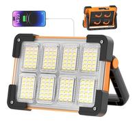 Projecteur LED Rechargeable 100W, Portable avec Batterie Solaire, 4 Modes, 5400mAh, Lampe de Travail pour Chantie LAMPE DE CHANTIER