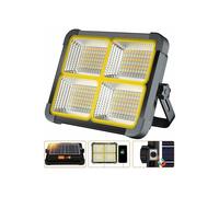 Projecteur LED rechargeable 336 LED 100 W Panneau solaire 4 modes Batterie 12 000 mAh Idéal pour le camping VHV