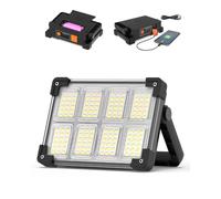 Projecteur LED Rechargeable, Lampe de Chantier Extérieur Portable | 4 Modes, Lampe de Travail, Power Bank, Batterie & USB Rechargeable, Étanche, Pour Camping, Pêche, Garage, Urgence, Atelier
