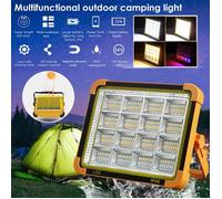 Projecteur LED Rechargeable - PIMPIMSKY - 1000W - 4 Modes - Batterie 10000mAh - Étanche IP65