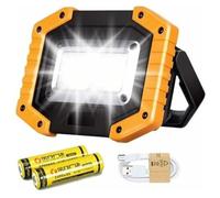 Projecteur LED rechargeable portable - PZCC - 30W 2000 lm - COB - IP65 - Batterie incluse