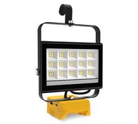 Projecteur LED Rechargeable pour Dewalt 18V/20V Batterie, 60W 4500LM LED Projecteur Chantier Portable, Lampe led avec Charge Type C & USB pour Camping, Chantier, Garage, Atelier(Sans Batterie)