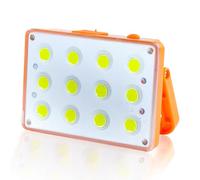 Projecteur LED Rechargeable, Projecteur LED Chantier Portable Solaire, 4 Modes 6000mAh avec Panneau Solaire, Lampe de Travail IP42 Étanche Pour Camping Chantier jardin Garage Urgence Atelier Pêche