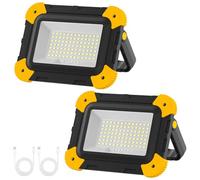 Projecteur LED Rechargeable, T-SUNUS Projecteur LED Chantier Portable 5 Modes, Lampe de Chantier Rechargeable Étanche IP65 Pour Camping Chantier Garage Atelier Urgence